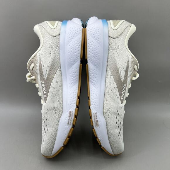 Brooks Ghost 16 Road Running Shoes Women Size 8 White Blue Comfort Low Sneakers - Picture 6 of 8